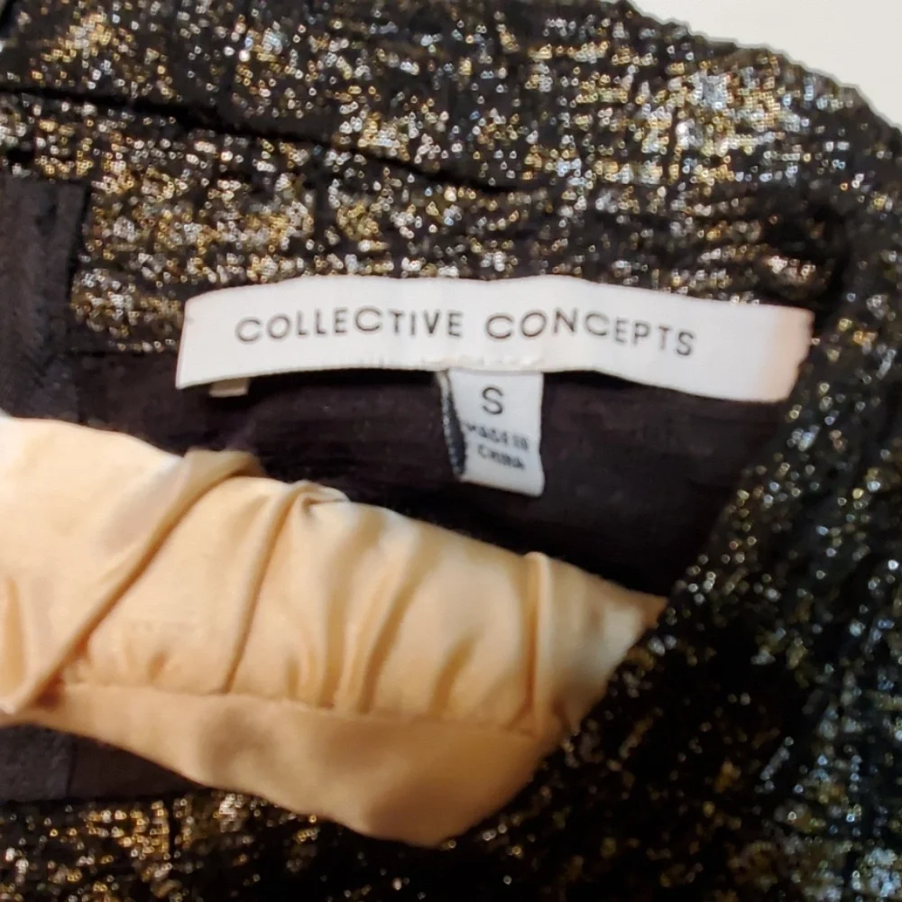 Collective Concepts black and gold dress size Small